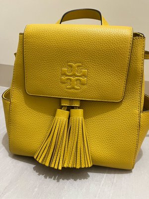 Tory Burch 後背包 芥末黃色 二手 極新 不是銀光黃