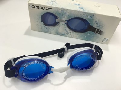 SPEEDO 成人基礎型泳鏡 防霧 抗UV 鼻橋尺寸可調整 矽膠墊片 矽膠鏡帶 聚碳酸酯鏡片