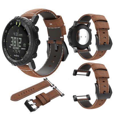 森尼3C-頌拓 SUUNTO Core核心系列 真皮錶帶 鬆拓核心瘋馬紋皮錶帶-品質保證