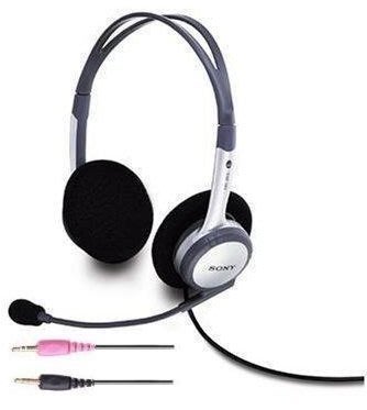 耳麥,耳機麥克風Sony DR-220 DR-260頭戴式立體聲 電腦用,SKYPE LINE,簡易包裝,近全新,非仿品