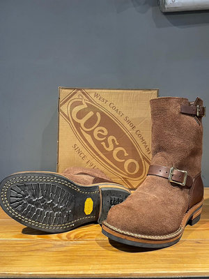 Wesco Boots - 9" Rough Out Custom Boss 咖啡色反皮工程師靴 騎士靴 美國製