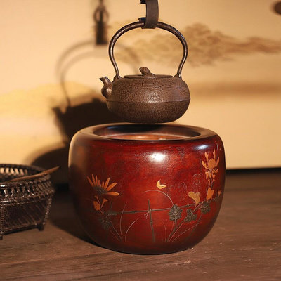 寧波江北區自提 日本回流茶道具火缽裝飾擺件茶道古玩收藏 年代347