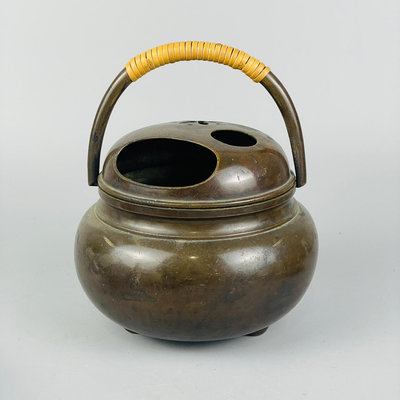 金工師作 日本銅手爐 銅香爐 加碳取暖 暖手爐