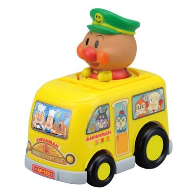 ♡fens house♡日本進口 麵包超人 Anpanman 公車 巴士 造型 按壓 跑跑 車 玩具