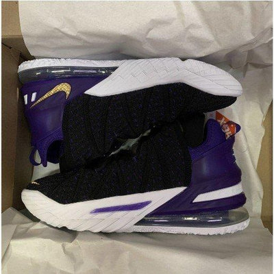 首發  LeBron 18 Lakers 黑紫金 湖人 籃球 CQ9284-004潮鞋