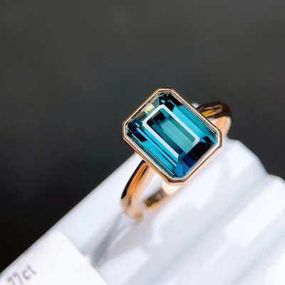 【高品珠寶】天然極品電光藍碧璽戒指【裸石】：約3.77ct【規格】： 裸石10.3x8.5mm【】：47880191