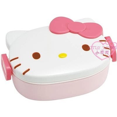 ♥小花花日本精品♥ Hello Kitty 美樂蒂 造型微波臉型雙扣便當盒~3