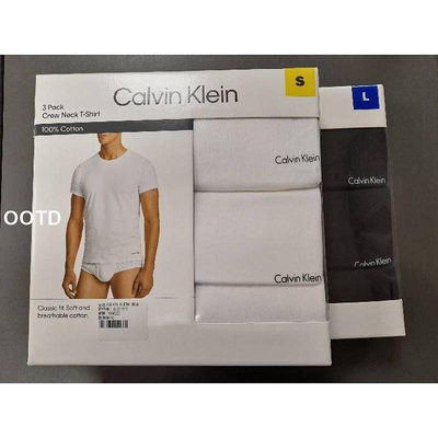 CK男生內衣 CK短袖上衣 Calvin Klein 男純棉短袖上衣三件組 新品-OOTD
