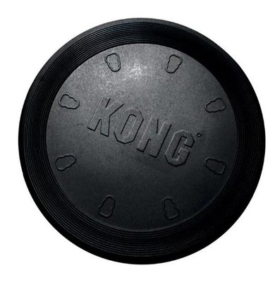 美國 KONG 經典飛盤玩具  橡膠玩具 耐咬 耐玩 戶外 UF3 黑色 尺寸L