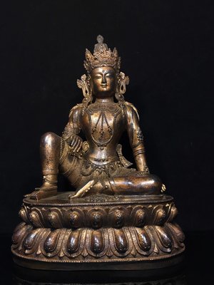 純銅自在觀音菩薩佛像，重7公斤，130080R