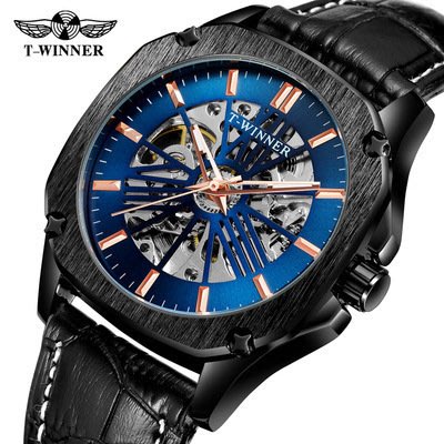 現貨手錶腕錶T-WINNER男士全自動機械錶watch鏤空機械錶男士手錶男錶