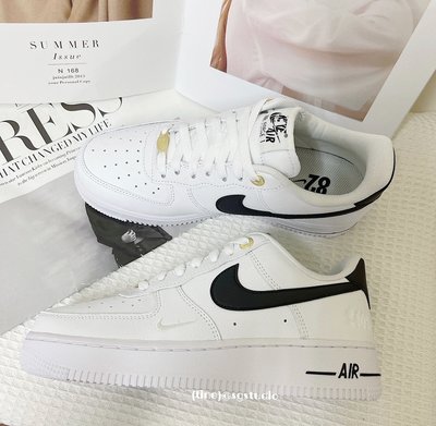 S.G NIKE AIR FORCE 1 DQ7658-100 40週年全白黑勾白金鐵牌低筒小GD