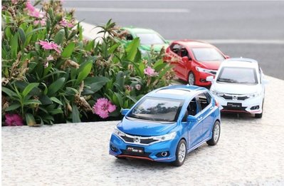 「車苑模型」車致1 32 Honda FIT 仿真合金聲光迴力兒童汽車模型玩具