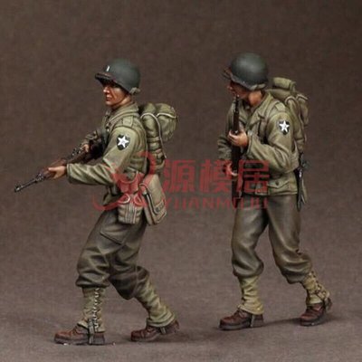 特價!源模居GK 1/35 樹脂模型 二戰士兵兵人手辦白模 110RDC