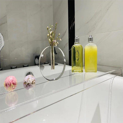 浴缸置物架浴室衛生間泡澡防水收納隔板亞克力透明輕奢托盤*特價