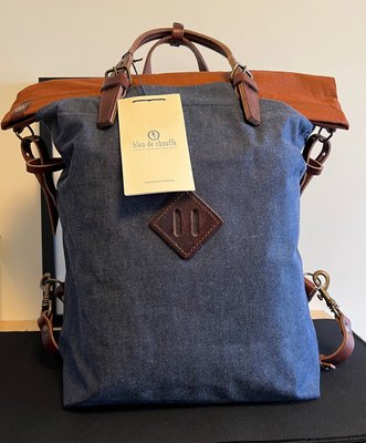 全新正品Blue de Chauffe Woody M backpack 後背包，雙色限量版，筆記型電腦背包，筆電背包，15吋電腦背包！法國製！