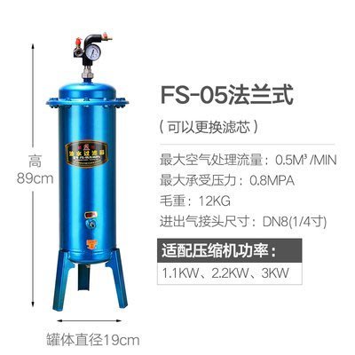 【熱賣精選】 氣泵空壓機用油水分離器小型壓縮空氣凈化噴漆氣動除水精密過濾器