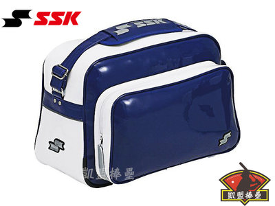 【凱盟棒壘】SSK 側背包 日本販售款 個人裝備袋  棒壘裝備袋 藍白BA9000 限量款
