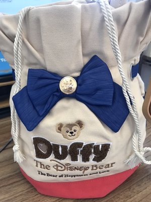 ST小旺鋪   日本 迪士尼 達菲  DUffy  二用水桶包 側背包 手提圓筒包 童話屋 達菲布包  水手提袋