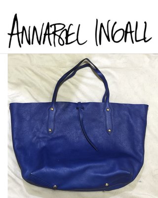 低價起標~澳洲Annabel Ingall 牛皮側肩包 托特包 大手袋 公事包 真皮肩背包精品包  全皮購物包
