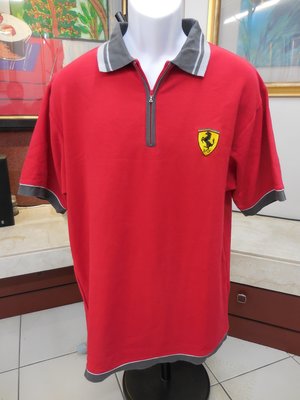 (二手)Ferrari法拉利紅色短袖POLO衫(M)(232)