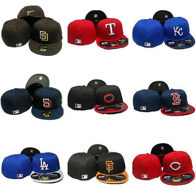 MLB尺寸帽 棒球帽子 不可 LA 嘻哈 街舞 男女通用 太陽帽 反戴 全封閉-真男人專賣店