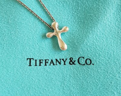 TIFFANY &amp; CO.  純銀925  經典款 十字架項鍊 ， 保證真品 超級特價便宜賣