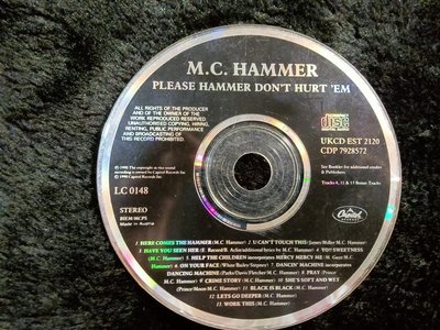MC Hammer - Please Hammer Don't Hurt 'Em - 裸片 保存佳 - 51元起標