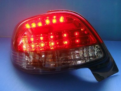 小亞車燈╠ 全新超炫超亮 寶獅 206 紅黑 晶鑽 紅白 晶鑽 LED 尾燈 特價