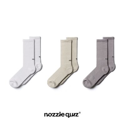 ￼{ POISON } NOZZLE QUIZ ESSENTIAL CREW SOCKS 高品質羅紋運動休閒襪