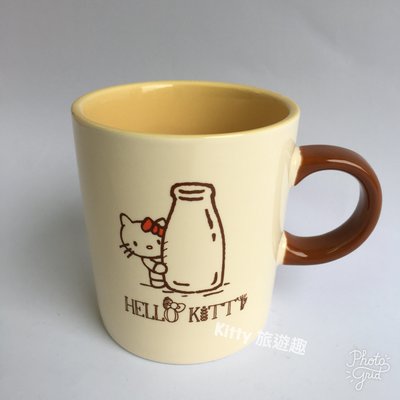 [Kitty 旅遊趣] Hello Kitty 馬克杯 凱蒂貓 咖啡杯 杯子 茶杯 禮物 米色