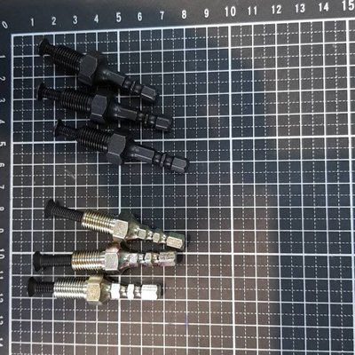 共6組-衝擊式起子機轉電鑽(含逆牙螺絲)-六角頭標準6.35 mm-轉電鑽三分夾頭專用-3分24牙(3/8" 24UNF