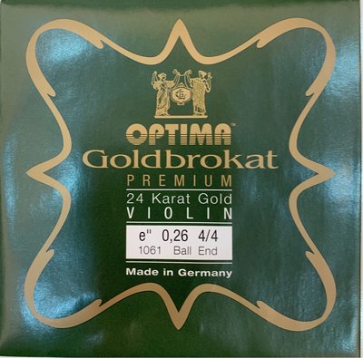 雅柏提琴 Optima violin Goldbrokat premium 24K gold E弦 小提琴弦 保證正品貨