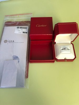 [熊熊之家3]保證正品 最頂級  cartier 1.04克拉  鑽石戒指  有GIA 證書 結婚戒指