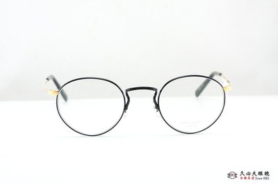 【台南名店久必大眼鏡】MASUNAGA 增永眼鏡 日本百年國寶級手工眼鏡 新款到貨 GMS-803 (黑金)