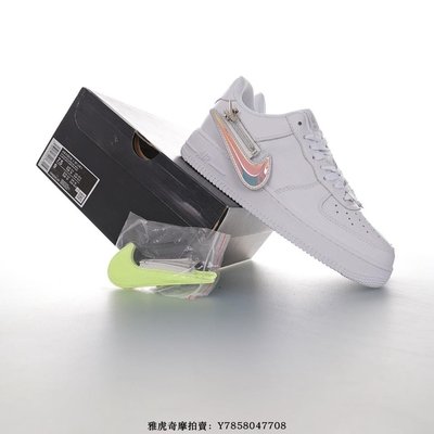 Nike Air Force 1 ′07 LV8“炫彩熒光綠黑換鉤”簡約滑板鞋　CW6558-100　男女鞋