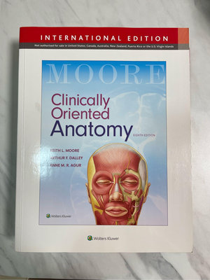 MOORE Clinically Oriented Anatomy(I.E.) 8/E 2018 大體解剖 醫學系 中醫系 原文書 解剖學