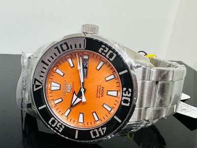 國際精品當舖 精工 SEIKO WATCH DIVER潛水100M金屬橘色面自動上鍊 鋼帶腕錶  型式:SRpC55K1 機械錶