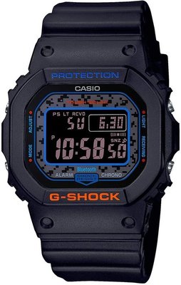 【金台鐘錶】CASIO卡西歐G-SHOCK (電波錶) 橡膠錶帶 太陽能 200米(霓虹) GW-B5600CT-1