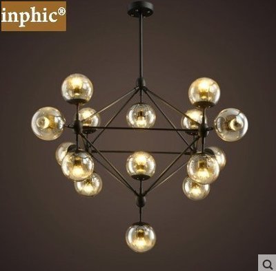 INPHIC-簡約創意個性吊燈北歐藝術吊燈復古工業餐廳客廳服裝店燈具魔豆燈 15頭
