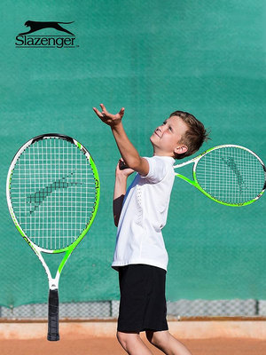新款特惠*史萊辛格Slazenger 新款兒童青少年練習碳素復合網球拍-阿英特價