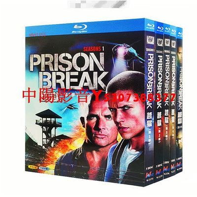 BD藍光歐美電視劇 Prison Break 越獄：破繭狂龍越獄 第1-5季 英語發音 中文字幕 12碟盒