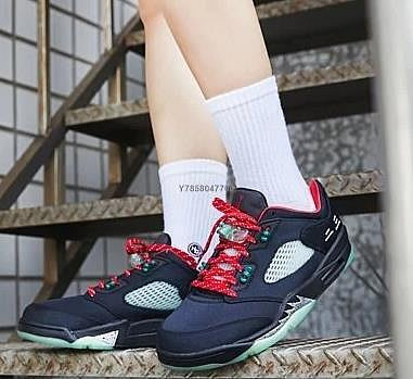 【正品】Air Jordan 5 Retro Low 黑紅休閒運動籃球鞋DM4640-036男鞋[上井正品折扣店]