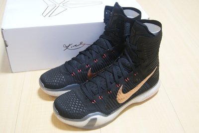 Nike Kobe X Elite黑玫瑰金Rose Golden 黑金編織高筒透明底籃球鞋718763-091 ZK10