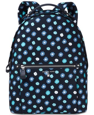 Coco 小舖 Michael Kors Kelsey Medium Backpack 粉藍色小碎花後背包