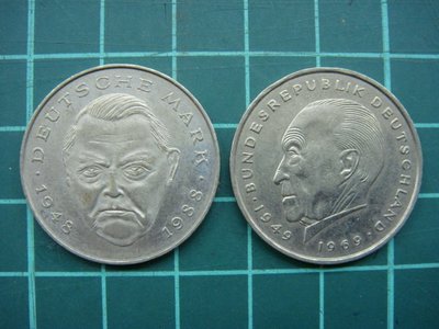 1969.1988年 德國2馬克幣兩顆一起標..品項如圖