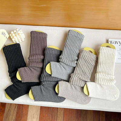台灣現貨 女大人堆堆襪套 厚毛線小腿襪 保暖襪