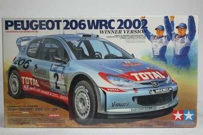 【統一模型玩具店】TAMIYA 田宮 《PEUGEOT標緻 206 WRC 2002冠軍車》 1:24 # 24262