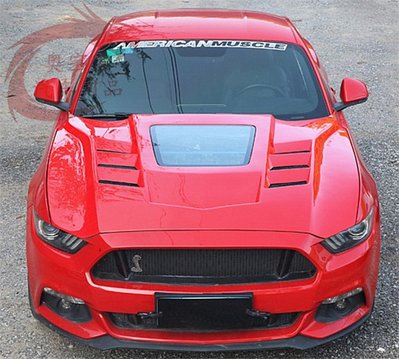 15-17款野馬Mustang改裝碳纖維透明引擎蓋透明引擎蓋車頭蓋發動引擎蓋 /請議價