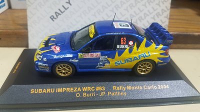 ixo 1:43 SUBARU IMPREZA WRC 2004 O.Burri-JP. Pat they